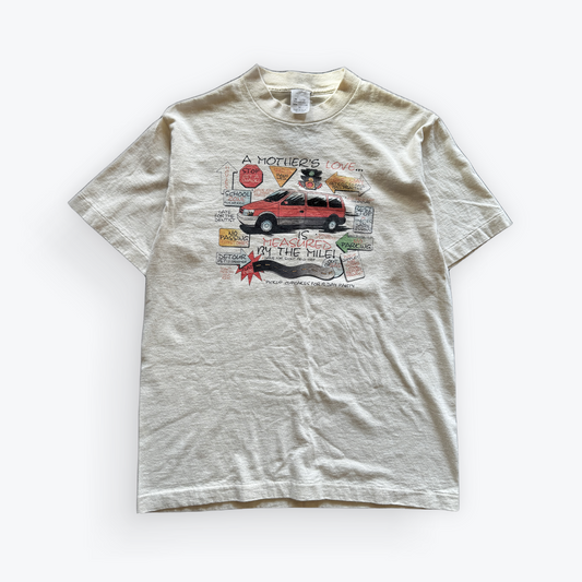 Vintage 90's A Mother's Love is Measured by the Mile Funny Shirt