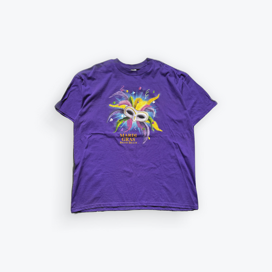 Vintage 00's Mardi Gras Mask Shirt