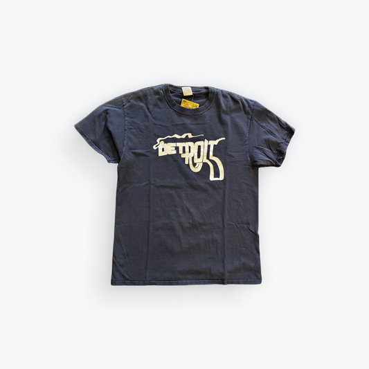 Vintage 00's Detroit Gun Spellout Location Shirt