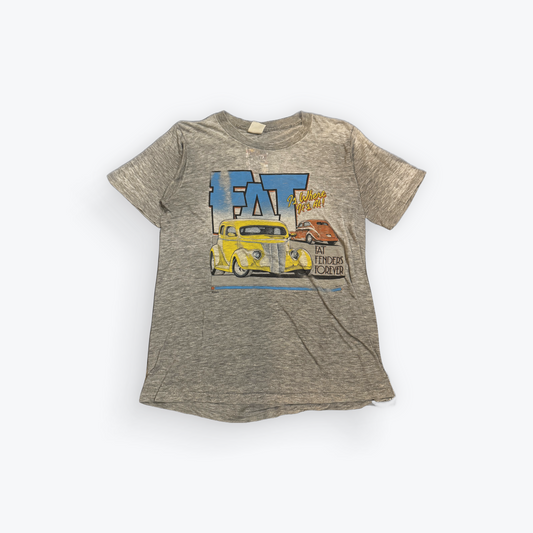 Vintage 80's Paper Thin FAT Fenders It's Where It's At! Car Shirt