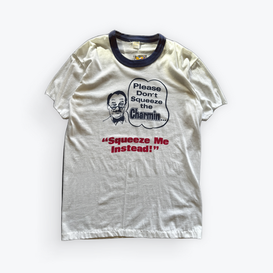 Vintage 80's Velvasheen Charmin Promo Ringer Tee