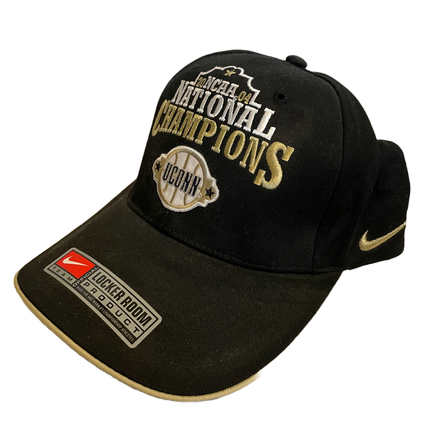 Vintage New 2004 UCONN Nike Hat NCAA Basketball Velcro Back