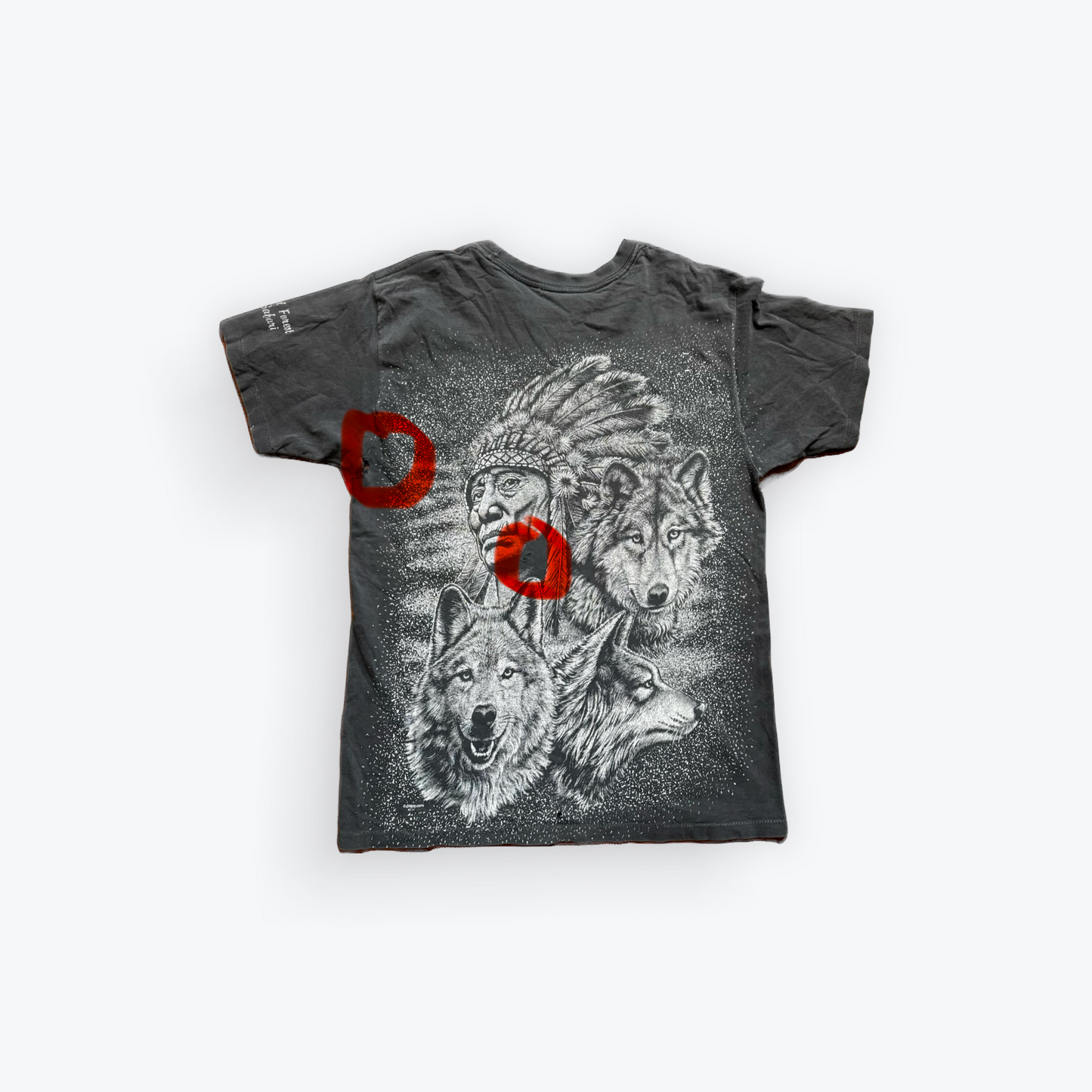 Vintage 90's Native American Spirit of the Wolf All Over Print Shirt
