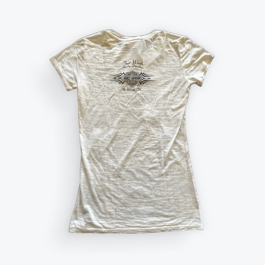 2009 Harley Davidson Women's Skull AOP Baby Tee