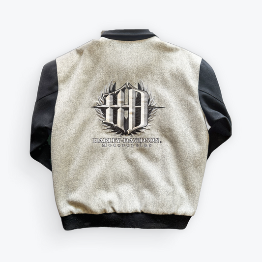 Vintage 00's Collared Harley Davidson Quilt Lined Jacket