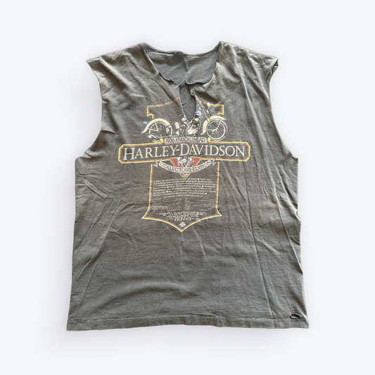 Vintage 90's Harley Davidson 1936 Knucklehead Cutoff Shirt