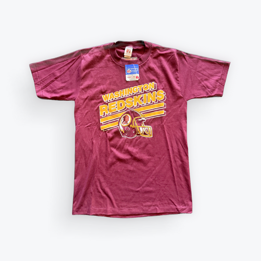 Vintage 80's New w/ Stickers Logo 7 Washington Redskins Football Tee