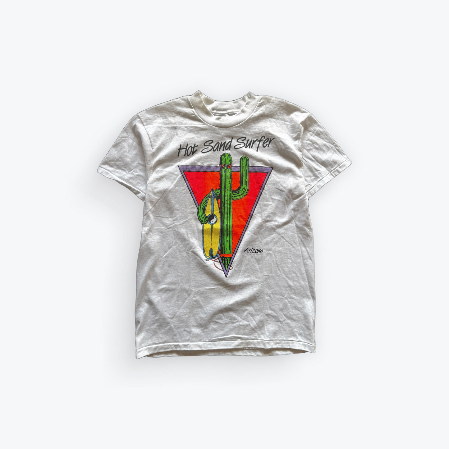 Vintage 90's Hot Sand Surfer Cactus Arizona Location Shirt
