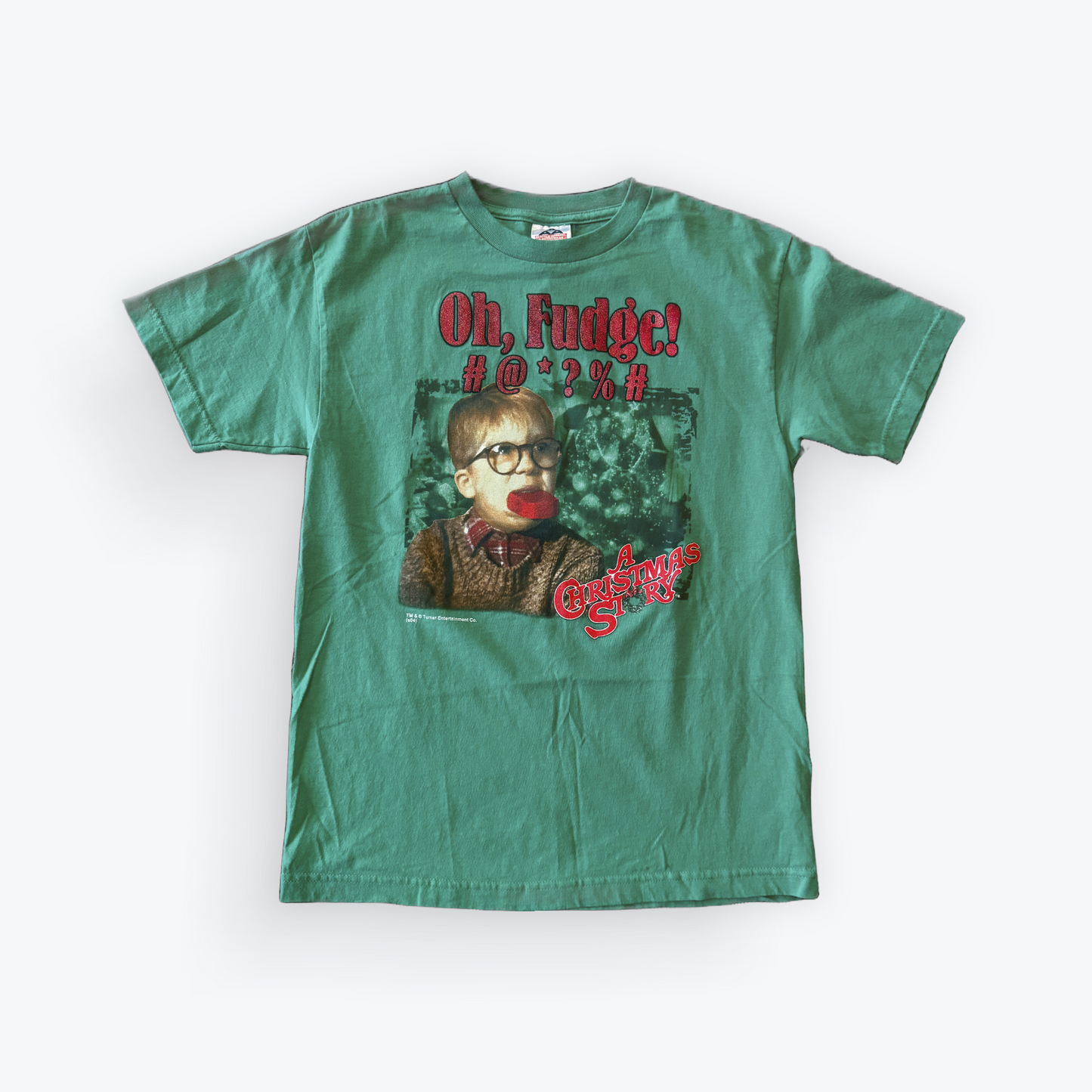 Vintage 00's The Christmas Story Oh, Fudge! #@*?%# Ralphie Christmas Shirt
