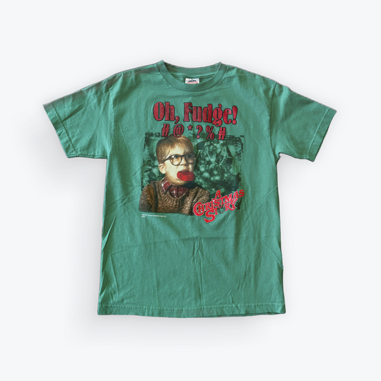 Vintage 00's The Christmas Story Oh, Fudge! #@*?%# Ralphie Christmas Shirt