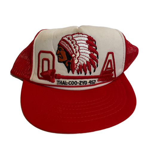 Vintage Order of the Arrow Chief Indian Boy Scouts 80s Trucker Hat Patches