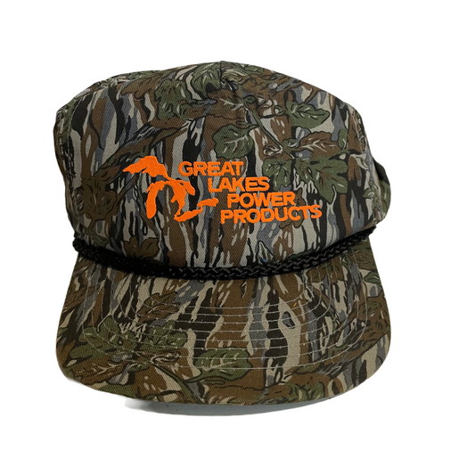 Vintage Great Lakes Power Products Camo 90s Hat