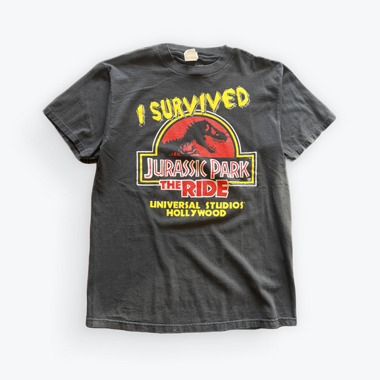 Vintage 1996 Universal Studios I Survived Jurassic Park The Ride Shirt