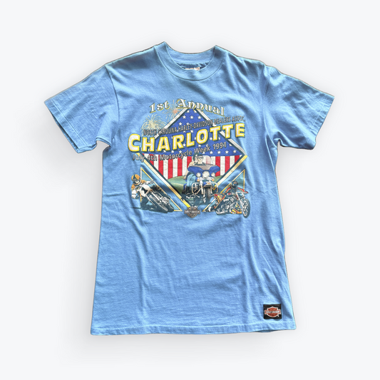 Vintage 1991 1st Annual Charlotte Motorcycle Week Harley Davidson Shirt