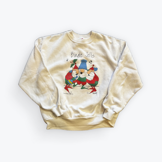 Vintage 1992 Bingle Jells Elfs Dancing Crewneck