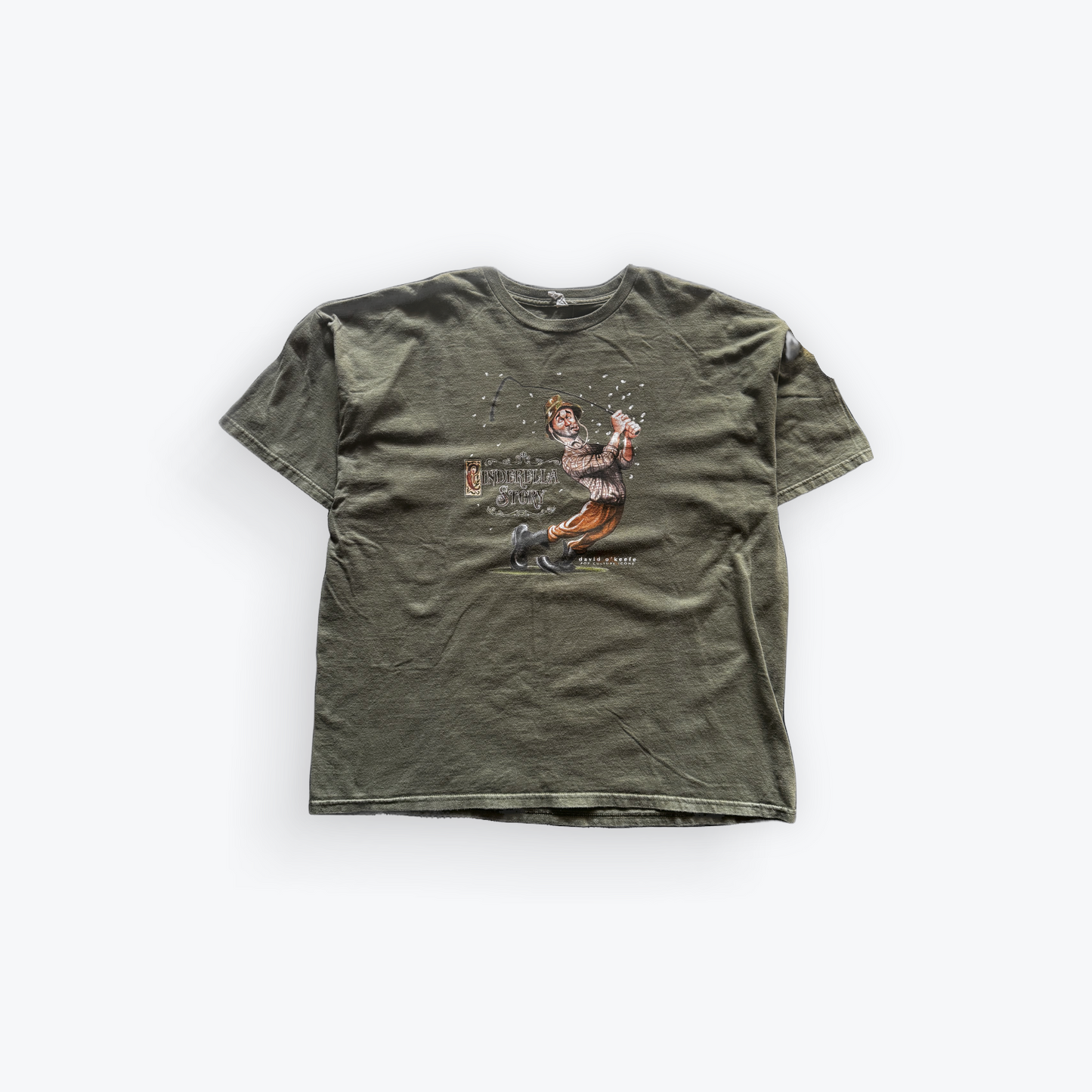 Vintage 00's David O'Keefe Cinderella Story Fishing Graphic Shirt