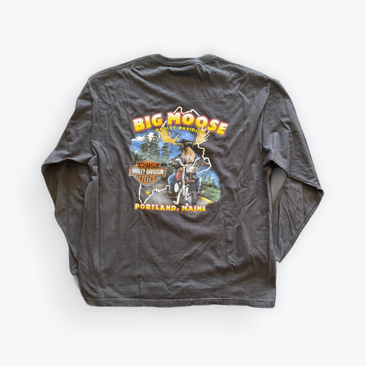2008 Harley Davidson Big Moose Long Sleeve Tee