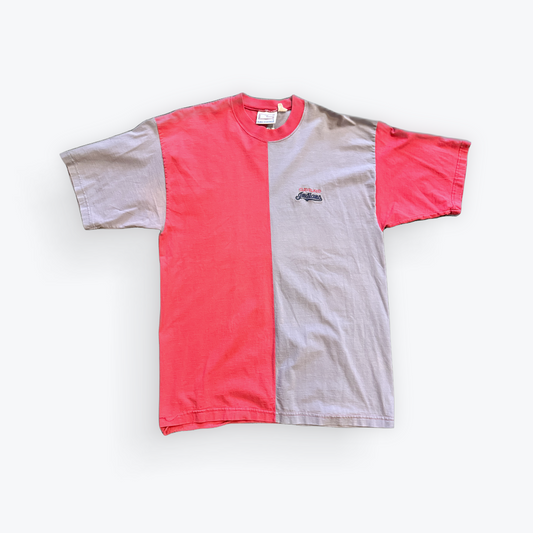 Vintage 90's Cleveland Indians Color Block Embroidered Tee