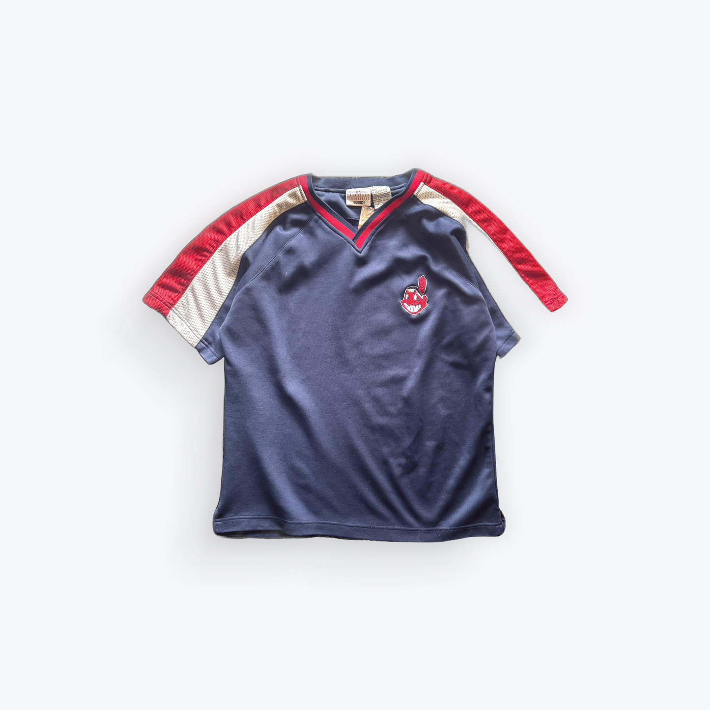 Vintage 00's Puma Chief Wahoo Cleveland Indians Jersey Shirt