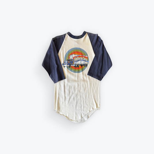 Vintage 80's Kelsey & Crest Semi Truck Raglan Shirt