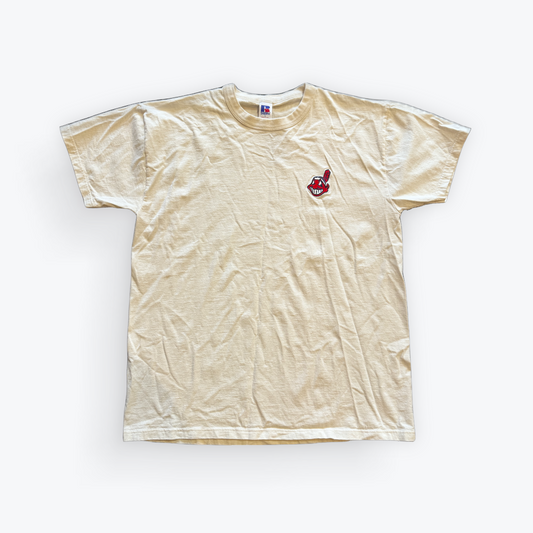 Vintage 90's Russell Athletic Made in USA Chief Wahoo Embroidered Tee