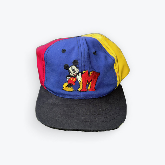 Vintage 90's Youth Mickey Mouse Color Block Snapback