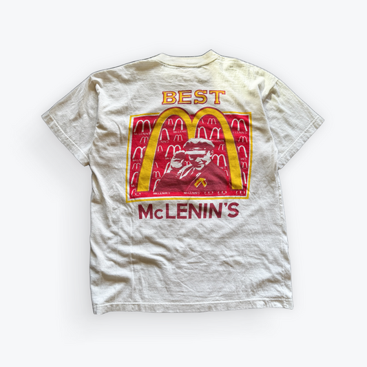 Vintage 00's Soviet Union McDonalds Rip McLenins The Party is Over Shirt