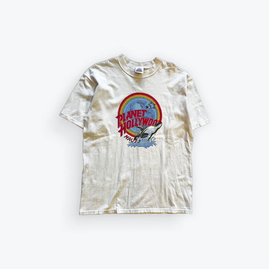 Vintage 00's Planet Hollywood Whale Breaching Maui Hawaii Location Shirt