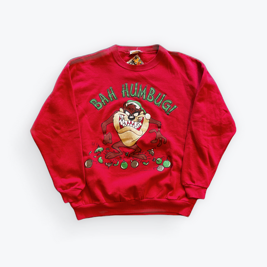 Vintage 1996 Bah Humbug! Taz Christmas Sweatshirt