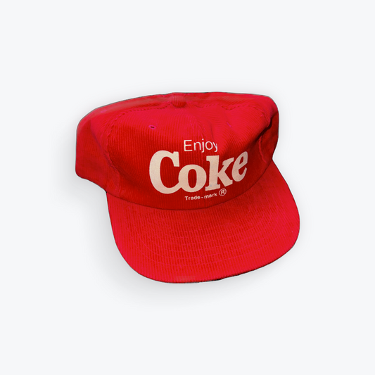 Vintage 90's Corduroy Enjoy Coke Snapback Hat