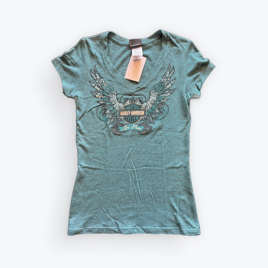 Vintage 2000's Harley Davidson Women's V-Neck