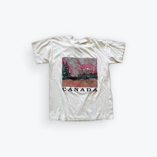 Vintage 80's Canada Mountain Landscape Location Shirt