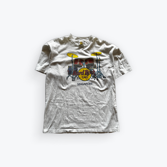 Vintage 00's Hard Rock Cafe Singapore Drum Kit Shirt