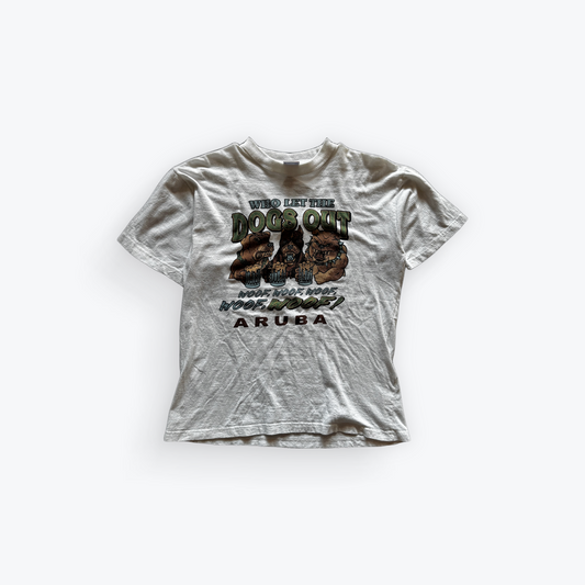 Vintage 00's Who Let The Dogs Out Aruba Location Shirt