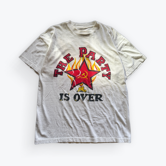 Vintage 00's Soviet Union McDonalds Rip McLenins The Party is Over Shirt