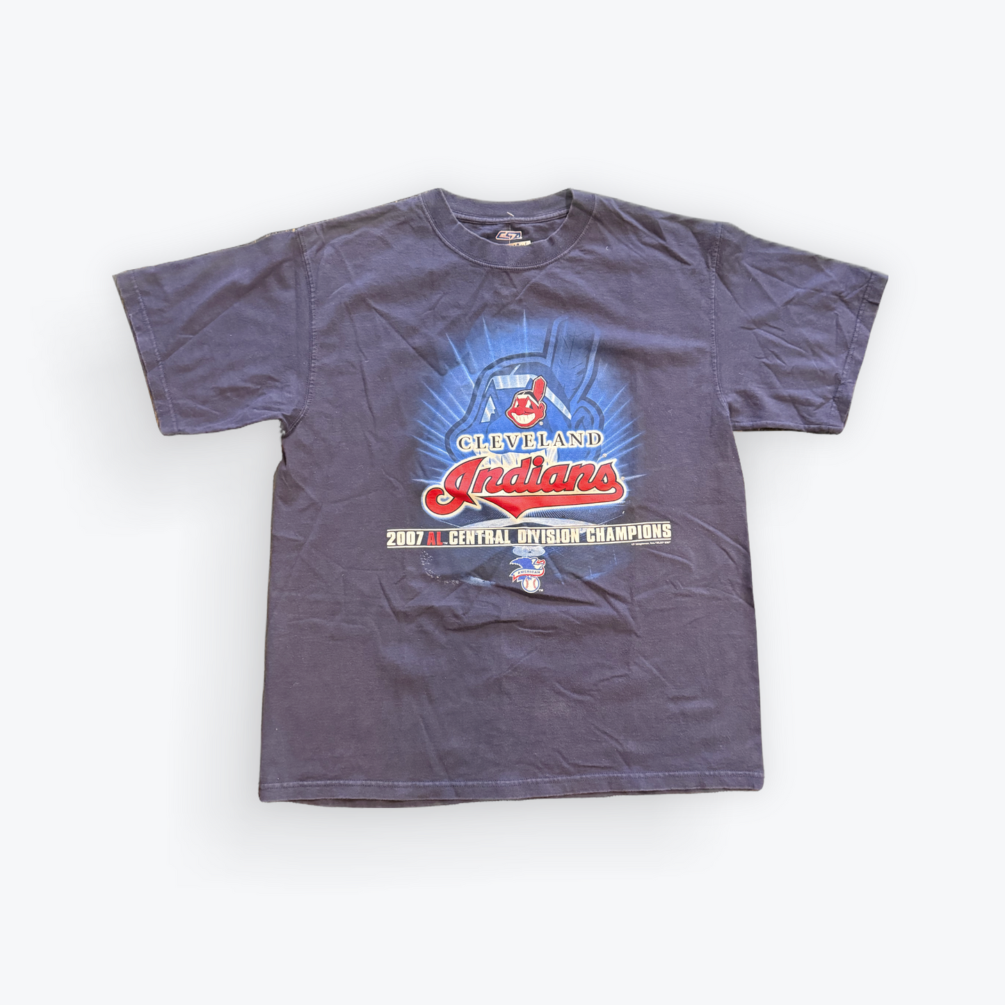 Vintage 2007 Cleveland Indians American League Champions Chief Wahoo Tee