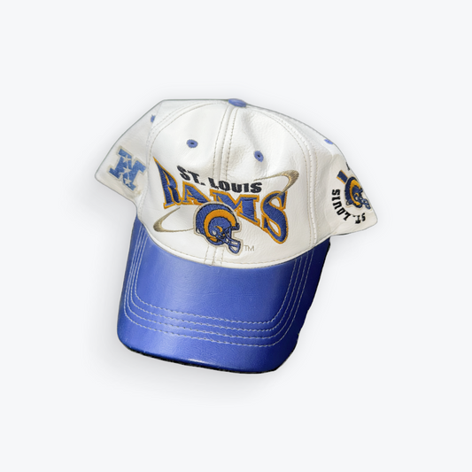 Vintage 90's NFL St. Louis Rams Leather Buckle Hat