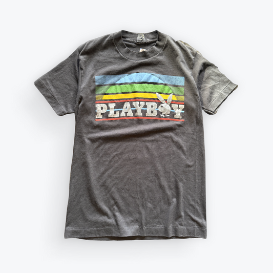 Vintage 80's Playboy Magazine Rainbow Shirt