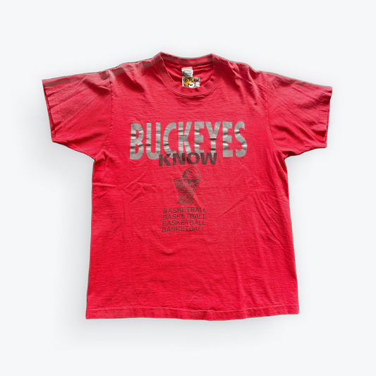 Vintage 90's Ohio State University Basketball Buckeyes Know Tee