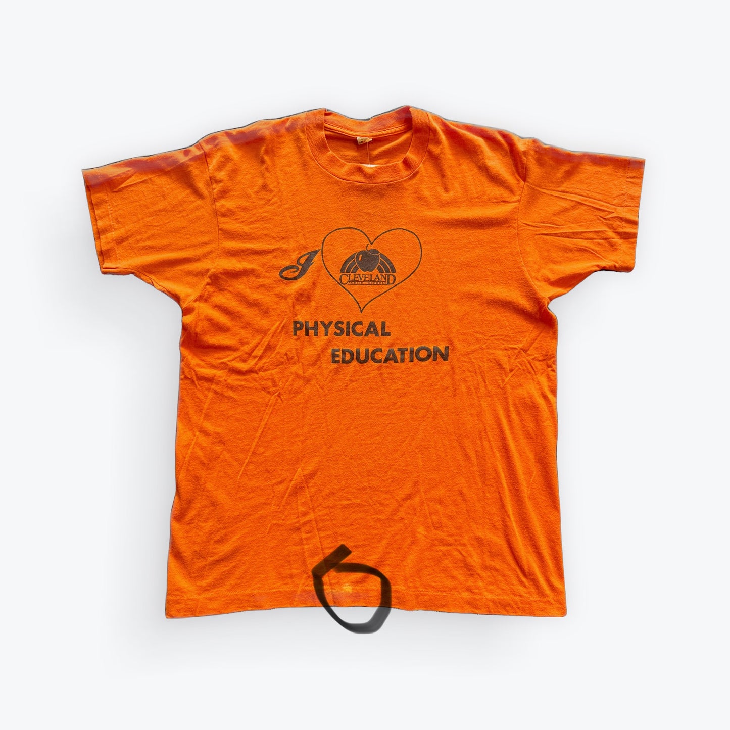 Vintage 80's I Love Cleveland PS Physical Education Tee