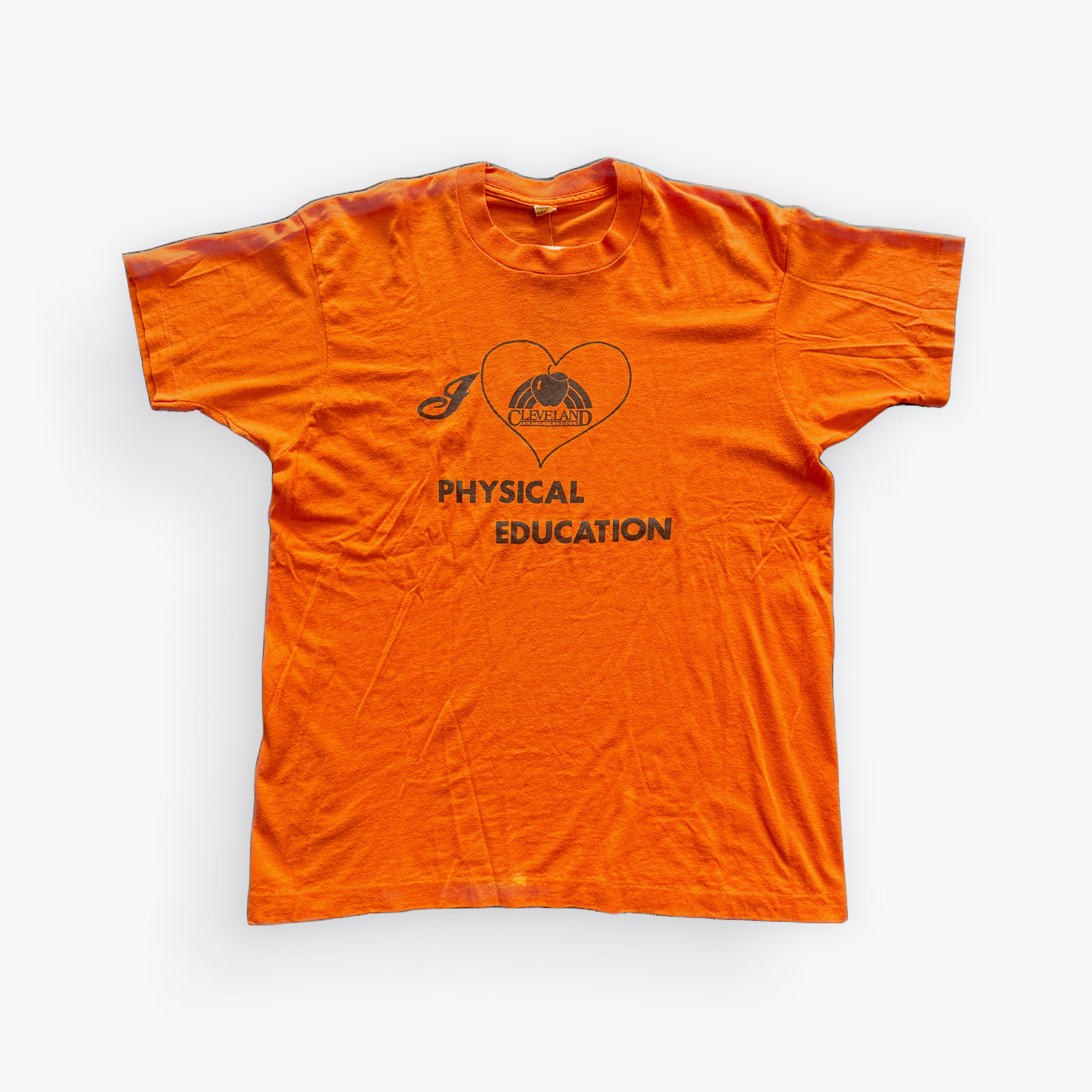 Vintage 80's I Love Cleveland PS Physical Education Tee