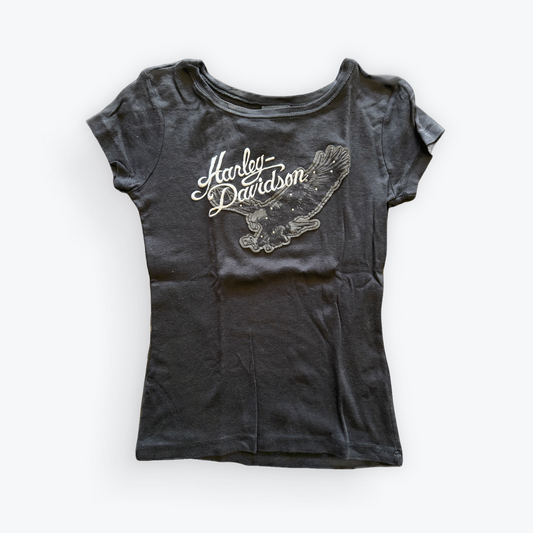 Vintage Y2K Harley Davidson Embroidered Women's Baby Tee