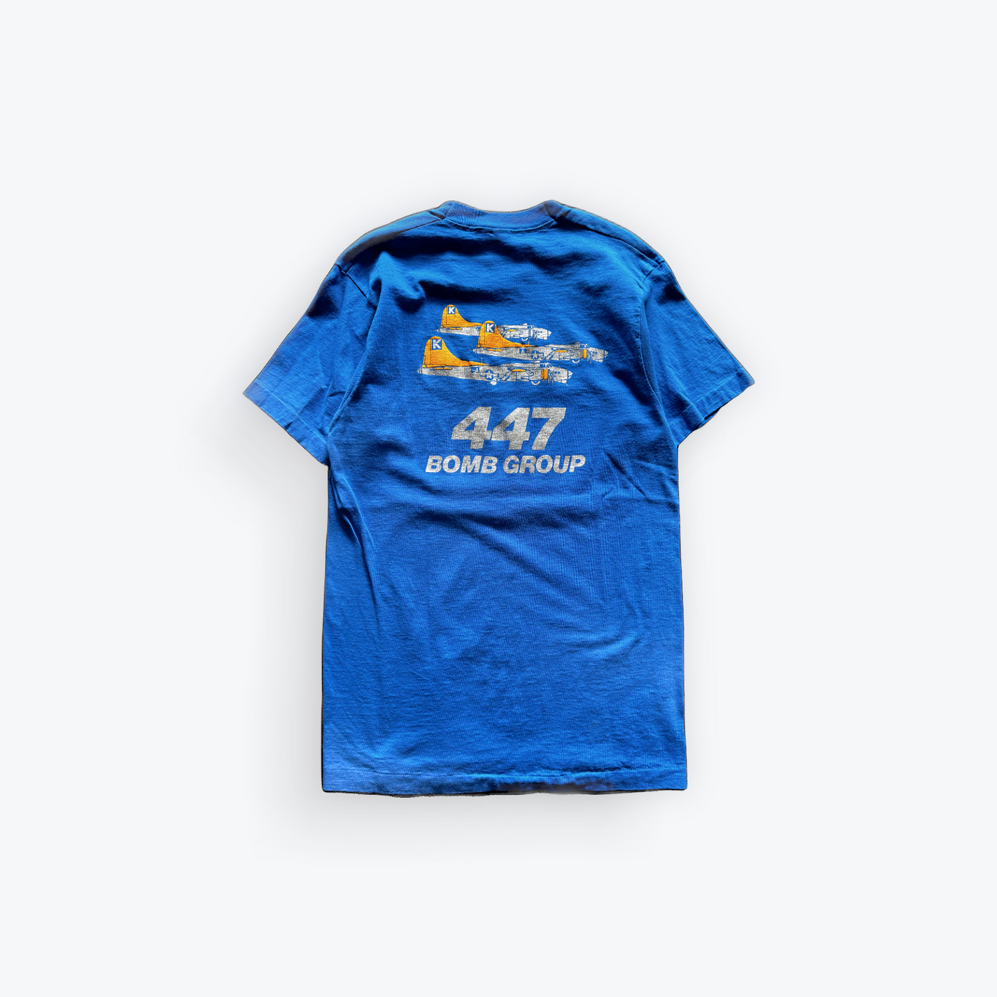 Vintage 90's 447 Bomber Plane Group Shirt