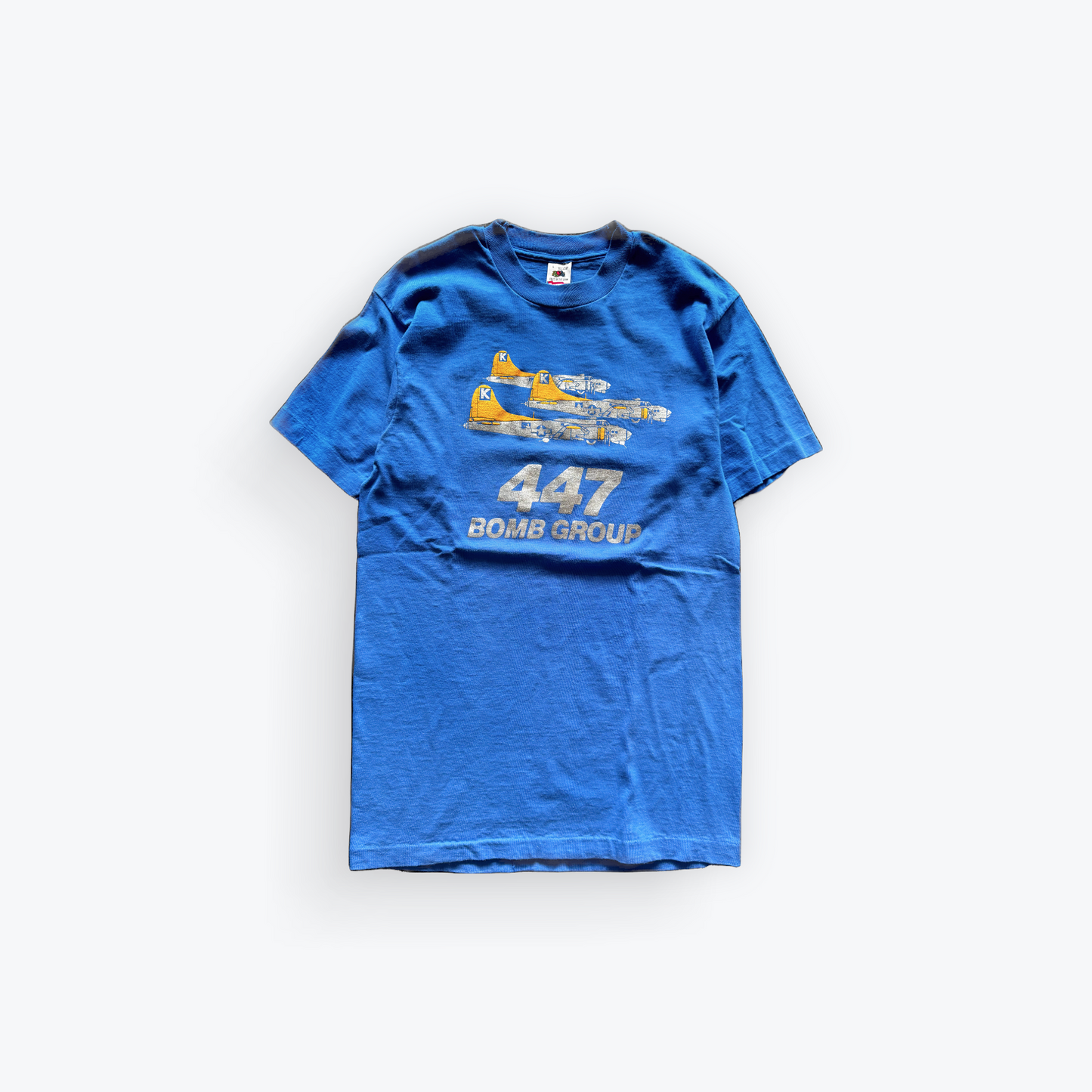 Vintage 90's 447 Bomber Plane Group Shirt
