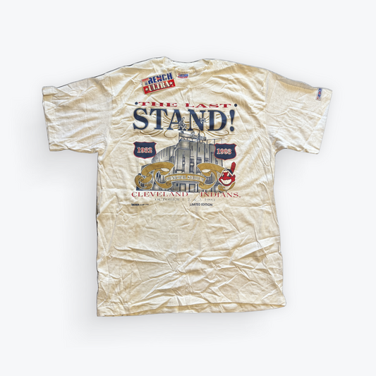 Vintage October 1993 Deadstock Trench Ultra Cleveland Indians Municipal Stadium Tee