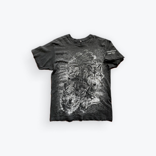 Vintage 90's Native American Spirit of the Wolf All Over Print Shirt