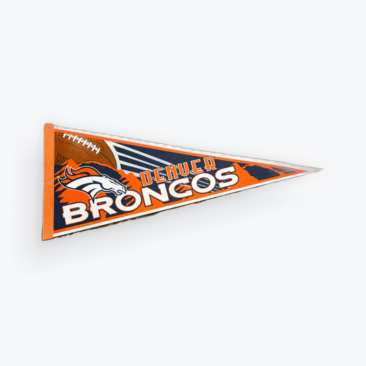 Vintage 90's NFL Denver Broncos Pennant