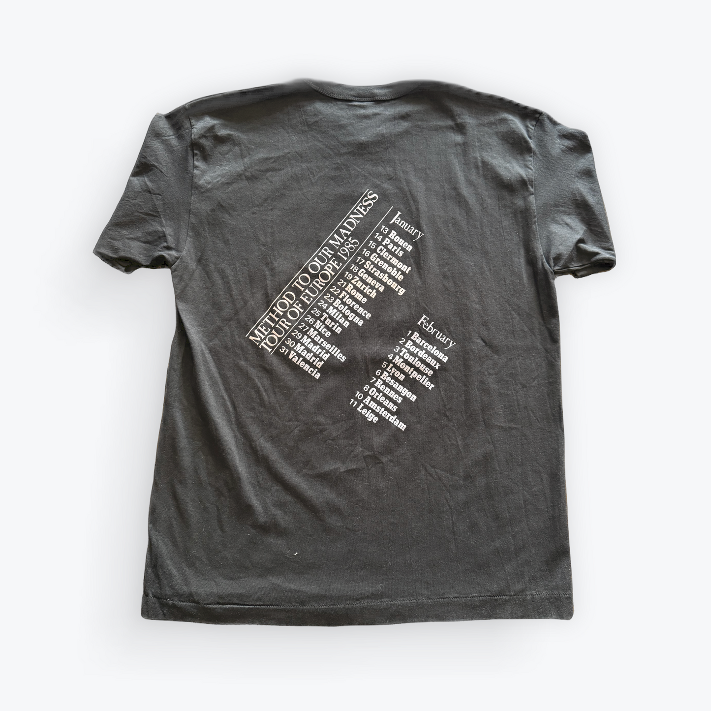 Vintage 1985 Deadstock The Lords of the New Church Method of Our Madness Tour of Europe Tour Shirt