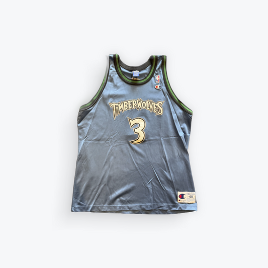Vintage Stephon Marbury Minnesota Timberwolves Blue Champion Jersey