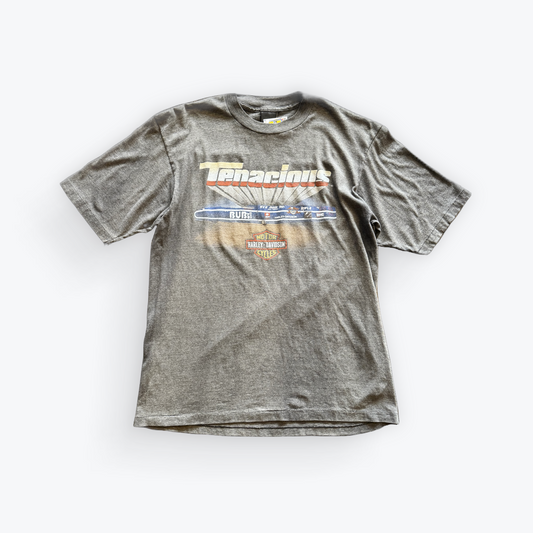 Vintage 3D Emblem Harley Davidson Tenacious Shirt